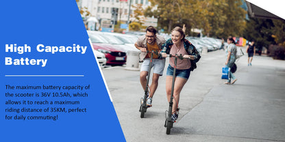 ES80/M365 X1 Electric Scooter 36V 10.5Ah 500W Motor 35KM Long Range 31KM/H 8.5Inch Solid Tires Foldable Smart APP EScooter.