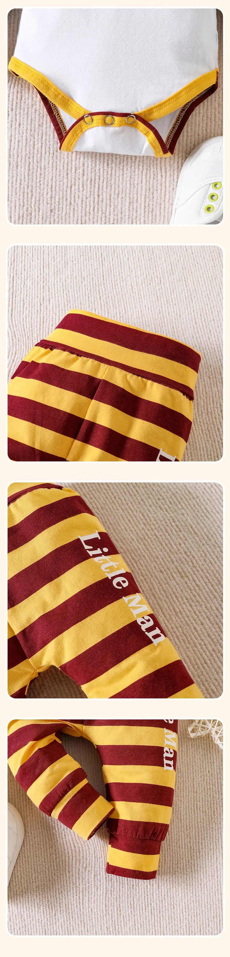 Ins Frühling Herbst 2025 Baby Jungen 2PCS Kleidung Set Baumwolle Mit Kapuze Brief Langarm Strampler Gestreiften Hosen Anzug Infant jungen Outfit.