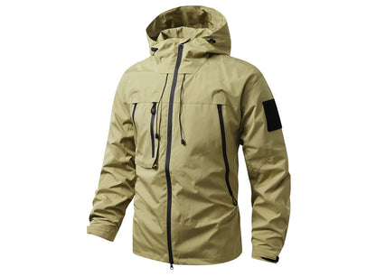 Autumn Men's Mountain Ski Jackets Outdoor Windbreaker Hiking Hooded Coats for Men Climbing Waterproof Jackets Raincoat Clothing.