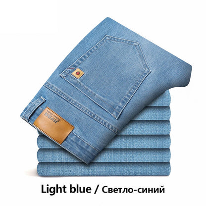 Baumwolle Herren Jeans Denim Hosen Marke Klassische Kleidung Overalls Gerade Hosen für Männer Schwarz Oversize Große Größe 35 40 42 44 46