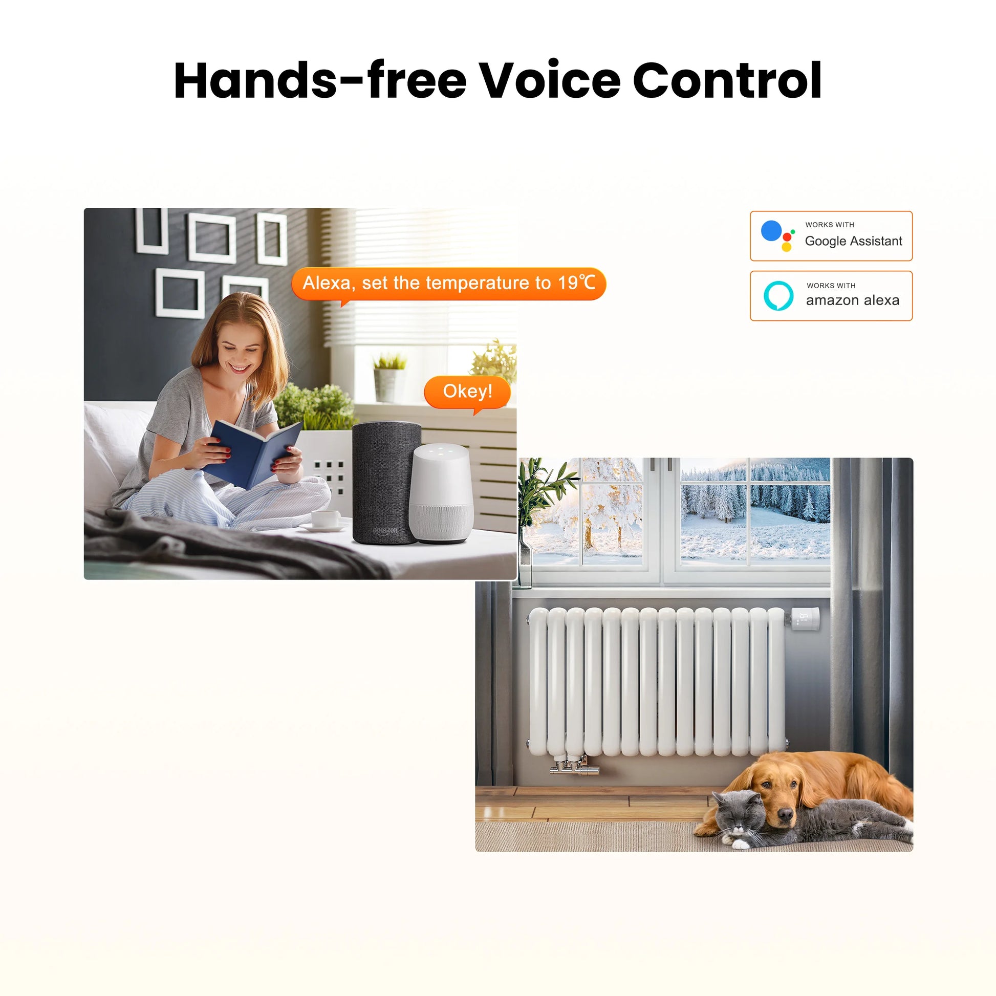 GIRIER Tuya Smart Radiator Thermostat, ZigBee Thermostatic Radiator Valve, Mini TRV for Heating, Works with Alexa Google Home.