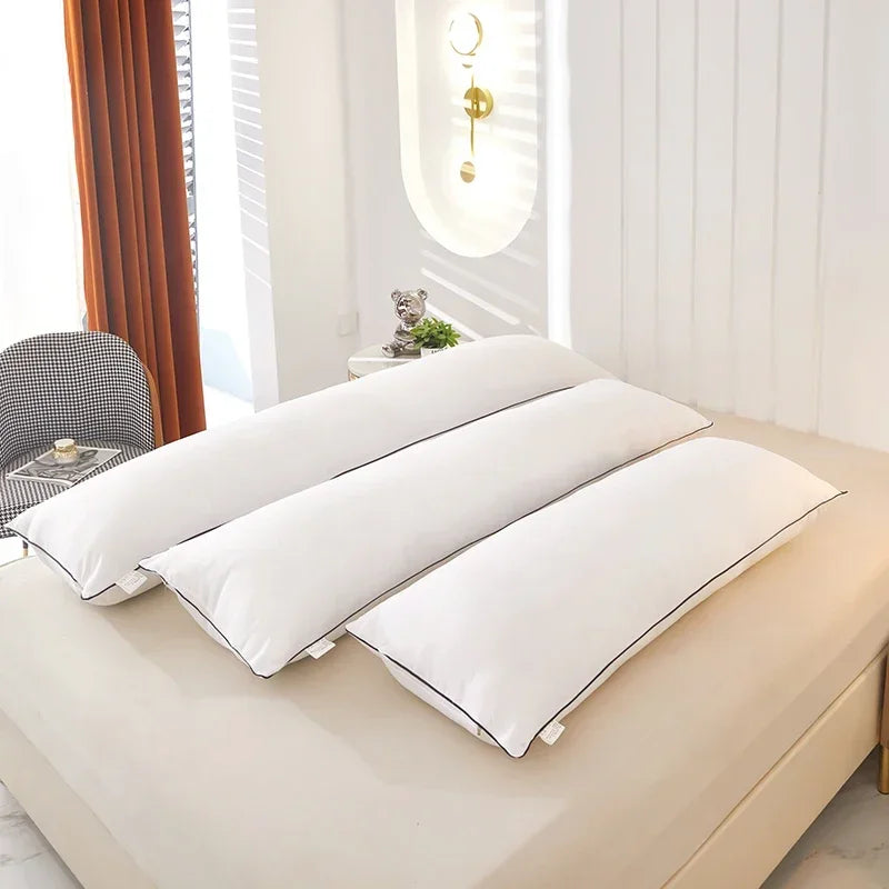 1pc White Pillow Core Home Bed Long Pillows подушки Washable Pillow Skin-friendly Neck Cushion almohadas para dormir.