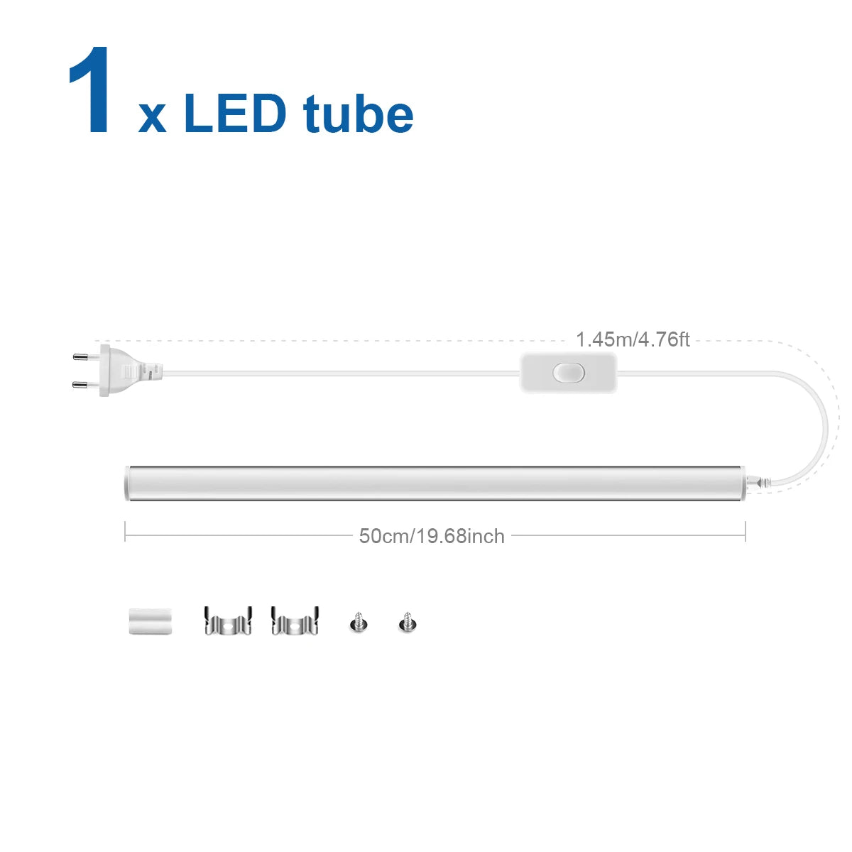 50cm T5 LED Tube Light AC85-265V, 2835 SMD Eye Protection No Flicker, Replace Fluorescent Light for Home, Office, Shop, Hotel.