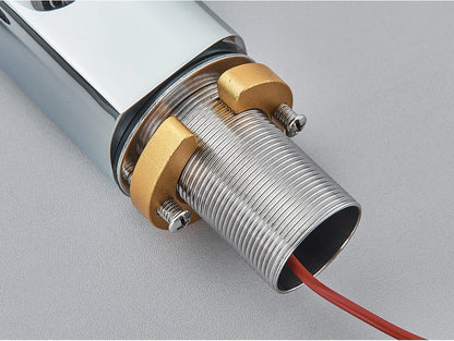 White Smart Sensor Basin Faucet Screen Digital Display Hot Cold Water Mixer Tap Touchless Vanity Sink Faucet For Bathroom