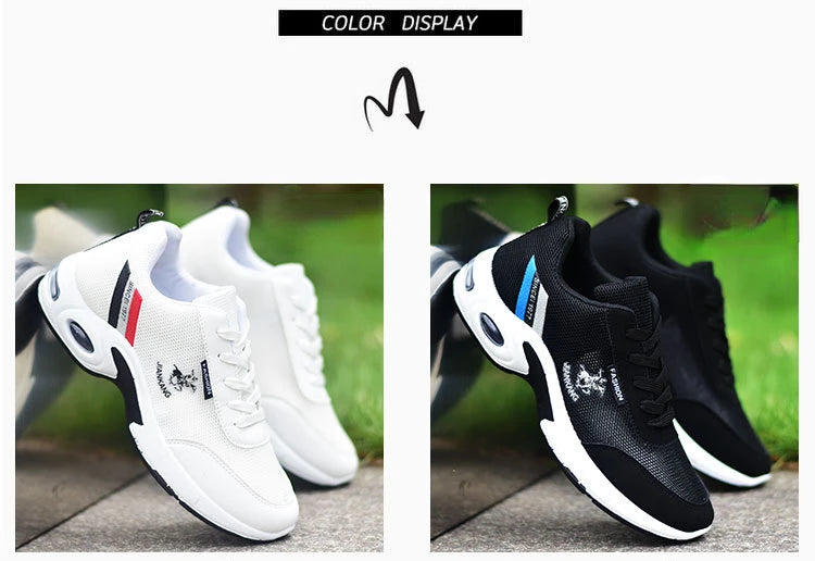Brand Men's Sneakers Versatile Air Cushion Running Shoes Men Platform Leather Vulcanized Shoes Breathable Men Casual Sport Shoes