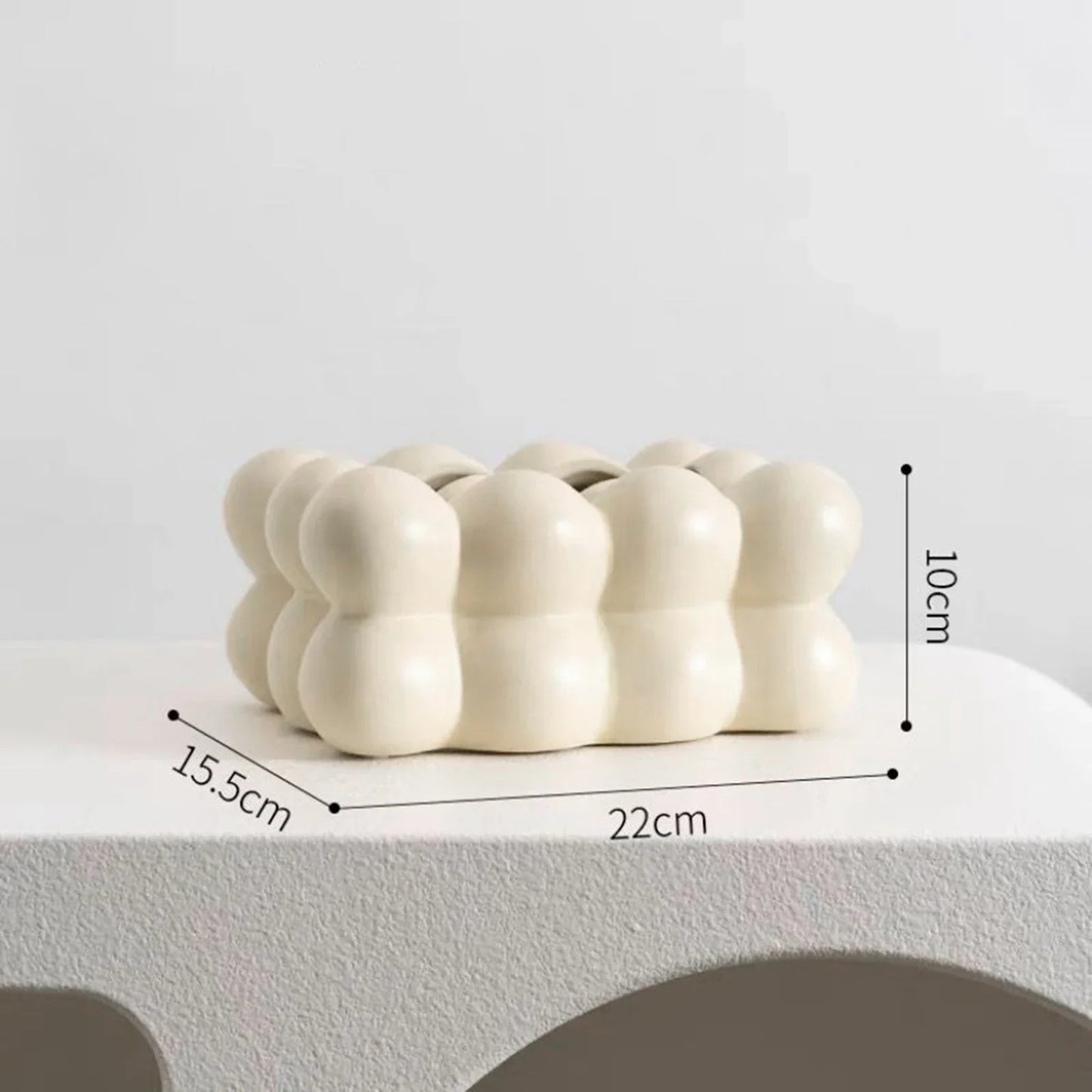 Geometry Tissue Box Cover Decorative Facial Tissue Holder Case Container for Bedroom Tissue Box Covers Rectangular Ceramic