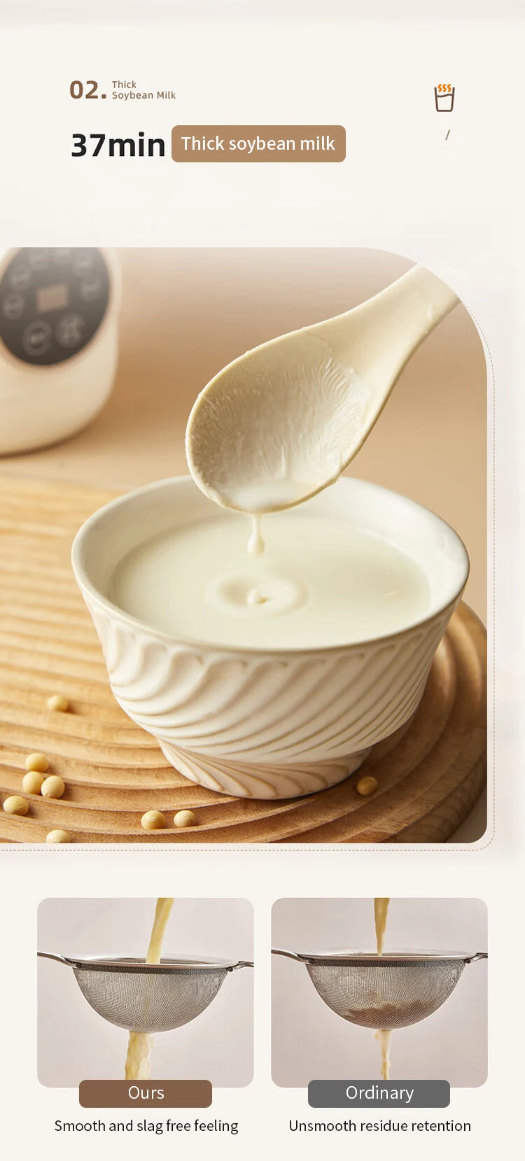 Bear 600ml Soy Milk Machine Maker Soybean Blenders For Kitchen Juicer Food Processors Nut Vegan Low Noise 220V Wall Breaking.