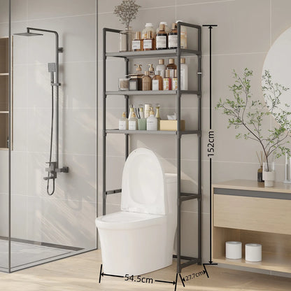 Badezimmer-Aufbewahrungsregal, Waschmaschinenständer aus Kunststoff, wasserdichtes, bodenstehendes Badezimmer für den Haushalt ohne Bohren