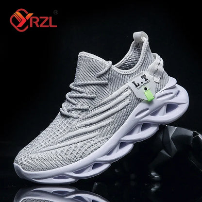 YRZL Männer Sport Laufen Schwarz Jogging Schuhe Casual Turnschuhe Outdoor Atmungsaktive Mesh Frauen Licht Stoßdämpfung Schwarz Tennis.