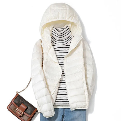 13 Farbe Neuankömmlinge Frauen Mode kurze ultraleichte dünne packbare Puffer Jacken weibliche süße Stil koreanische Daunen mäntel