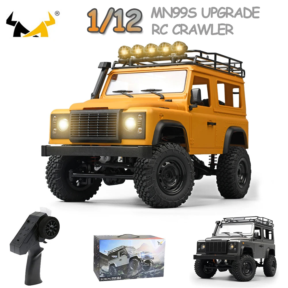 1/12 MN99s Rc Car MN Model 2.4G RTR Remote Control 4WD Off-road Climbing Crawler Defender Pickup Truck Toys for Children.