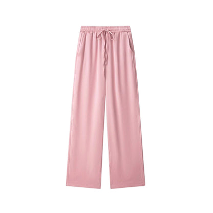 Women's Double-Breasted Loose Blazer Coat and High Elastic Waist Wide Leg Pants, Female Two Piece Sets, Fashion.