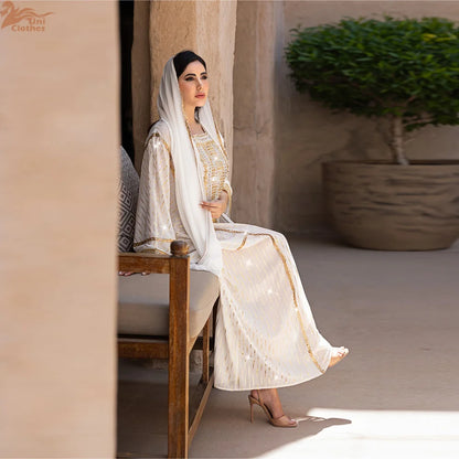 Women Muslim Hot Drill Long Dress Batwing Sleeve Abayas Dubai Loose Caftan Moroccan Kebaya Kaftan Turkey Islam Clothing Vestido.