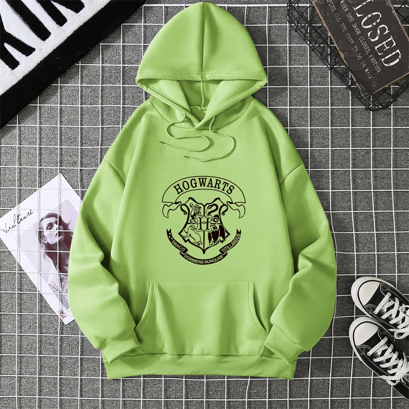 2025 Fashion Hogwarts Printed 2d Hoodies Women Sweatshirt Autumn Winter Long Sleeves Y2k Casual Loose Tops Oversized Hoodies.