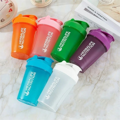 400ml Portable Protein Powder Shaker Bottle Leak Proof Water Bottle for Gym Fitness Training Sport Shaker Mixing Cup with Scale.