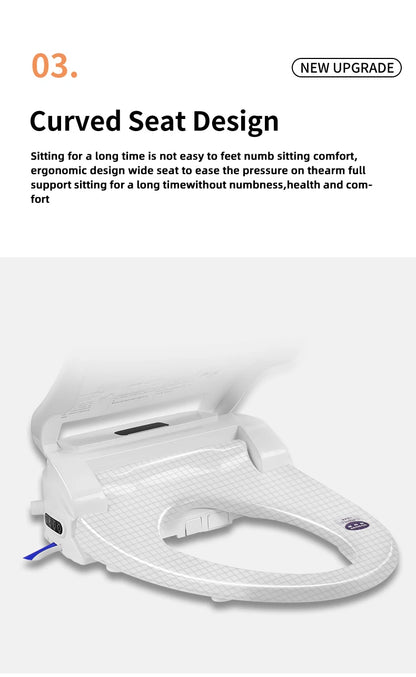 Intelligenter elektronischer Toilettensitzbezug – kabellose Fernbedienung, 3-in-1-Warmsystem, wassersparend – beheizt, trocken, waschen für modernes Badezimmer