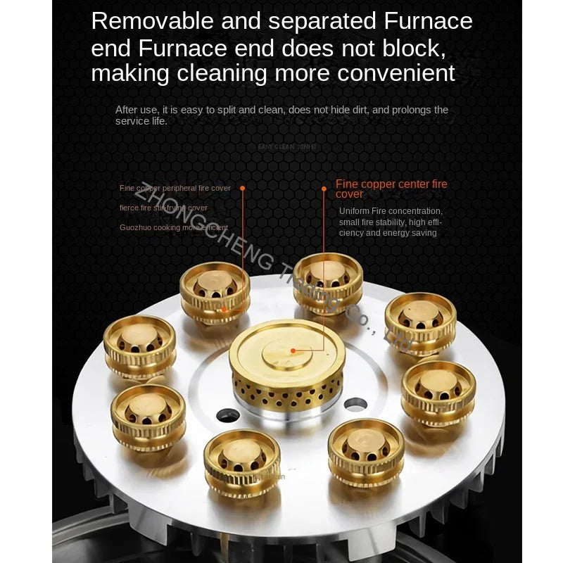 7kw Gas Cooktop Single Stove Household Liquefaction Gas Stove Single Coal Desktop Embedded Single Gas Stove 4.5 KW/5.2kw/.