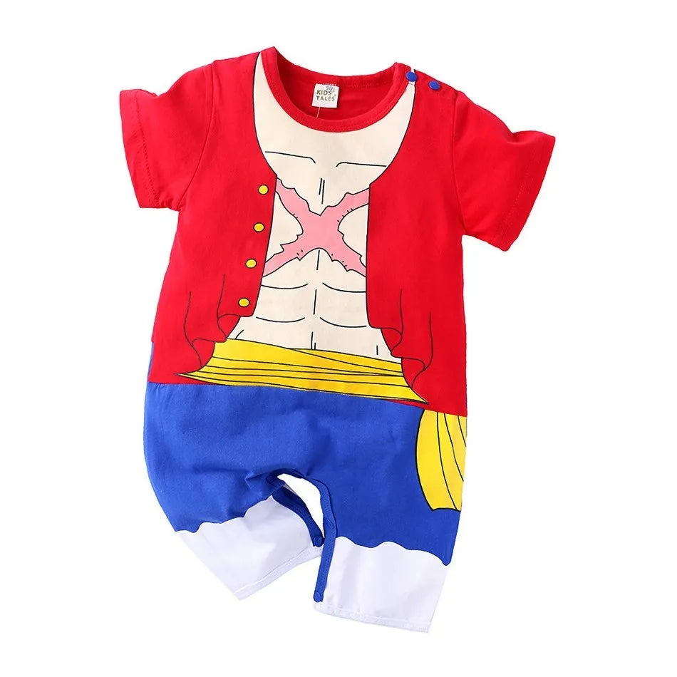 0-2 Jahre Baby Junge und Mädchen Strampler Neugeborenen Sommer Kurzarm Overall Baby Anime Cartoon Baumwolle Cosplay Kostüm.