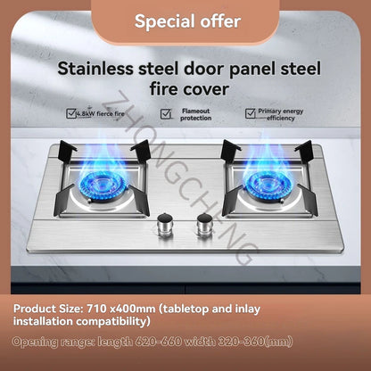 Natural Gas Cooking Stoves Embedded Liquefied Gas Cooking Stoves Household Double Stoves..