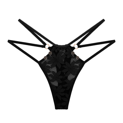 1pcs 2025 New Style Sexy Lace Women G-string Low Rise Elegant Female Underwear Comfortable Solid Lady Thongs Erotic Sexy Panties.