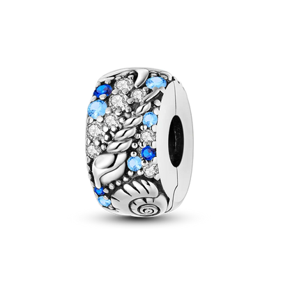 Silver Clasp 925 Sterling Silver CZ pave Clip Charms Daisy Beads Stopper Safety Chain fit Original Bangle Bracelet Jewelry Clip