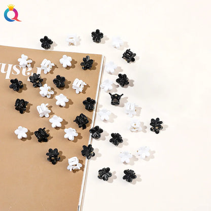 50Pcs Flower Hair Clips Multi color Mini Cute Hair Styling Accessories for Girls and Women Birthday Gifts,10 Colors at Least