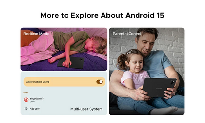 DOOGEE Tab A9+ 2 IN 1 Smart Tablet 11'' Screen Android 15 20GB RAM(4+16) 64GB ROM 8580mAh Battery Dual Speakers Widevine L1