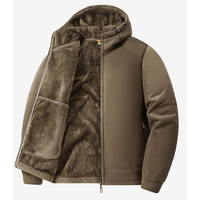 Winter Men Fleece Warm Jackets Mens Windproof Thick Jackets Parkas Coats Men Hooded Casual Outwear Jackets Male LZLLTT.