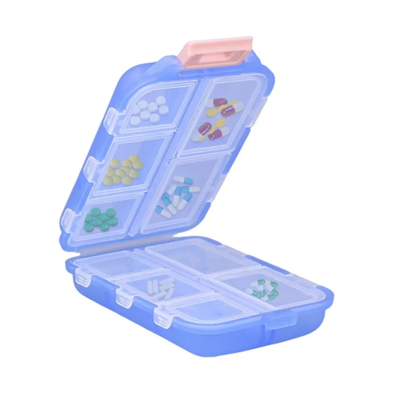 Weekly 6/7/8/10/21 Grids Pill Box Medicine Organizer Black Plastic Storage Box Container Portable Pill Case