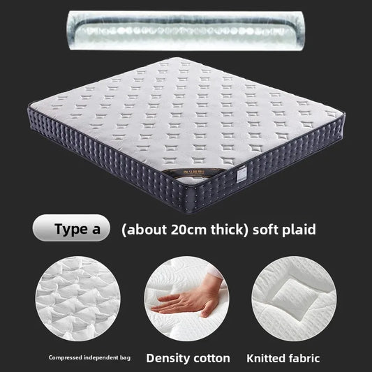 Komprimierte Rollmatratze, 200 * 100 * 20/22 cm Federgedächtnis-Baumwollmatratze, unabhängige Tasche