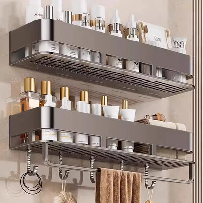 Bad Regal Regale Wand Shampoo Lagerung Rack Für Küche Halter Platz Aluminium Bad Organizer Zubehör