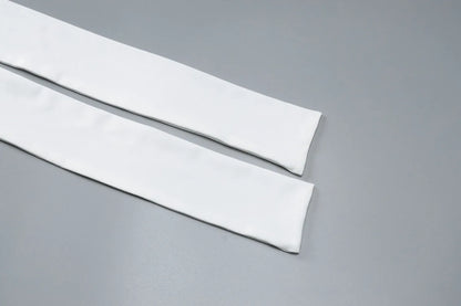 Tossy White Shorts 2 Piece-Set Female See-Through Slim Pleated Fashion Cropped Top And High Waist Shorts Sets Women's Outfits.