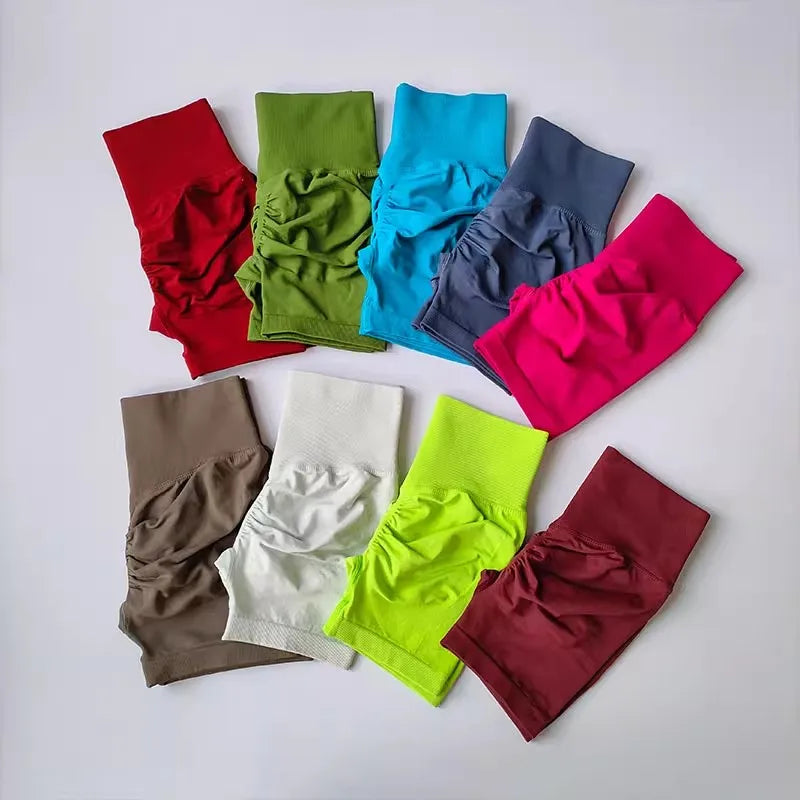 Summer Yoga Shorts Women Fitness Shorts Breathable Sports High Waist Running Shorts Cycling Shorts Workout Gym Sports Shorts.