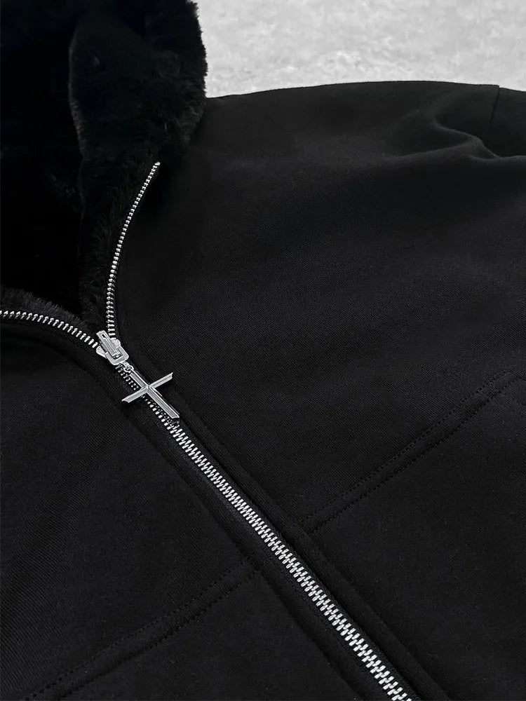 Europe, America, autumn and winter, the new hoodie with leopard print on both sides is fashionable and personalized..