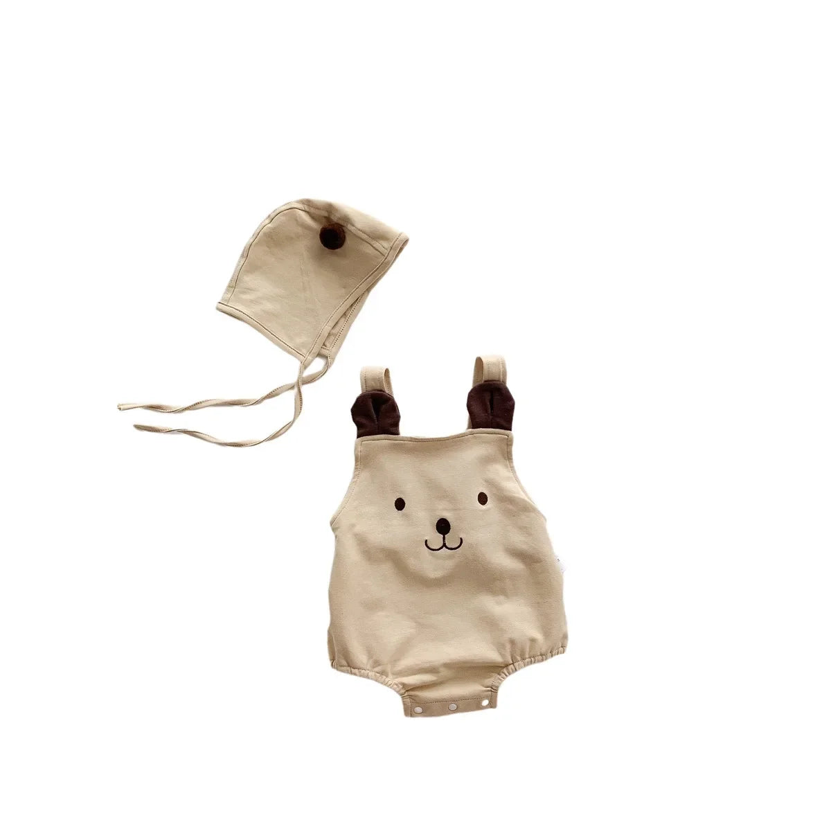 2023 neue Im Sommer Infant Neugeborene Baby Mädchen Jungen Cartoon Bär Druck Outfits Kinder Baumwolle Overalls Geschenk Hut Bodys.