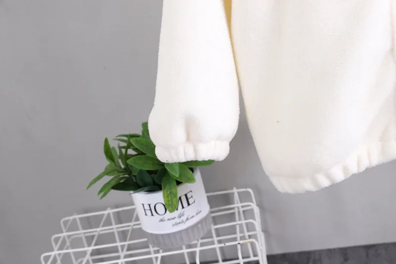 2025new winter girls plush set for boys casual sports two-piece set for baby toddler outdoor clothing sets.