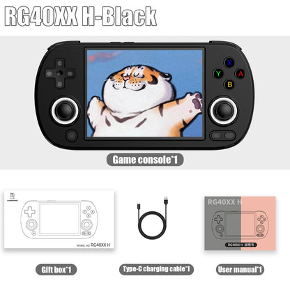 ANBERNIC RG40XX H Retro Handheld Game Console 4.0 Inch IPS Screen Linux System Built-in 64G TF Card 5488 Games Support HD-TV Out.
