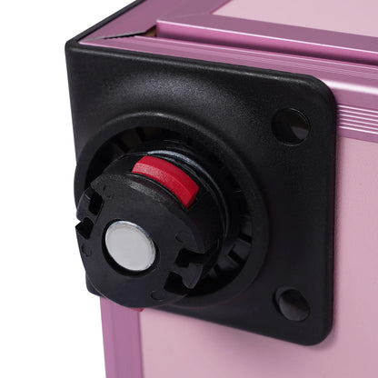 3 in 1 Rolling Makeup Case with Drawer, Large Makeup Case Organizers, Profesional Cosmetic Case for Salon Barber, Light Pink