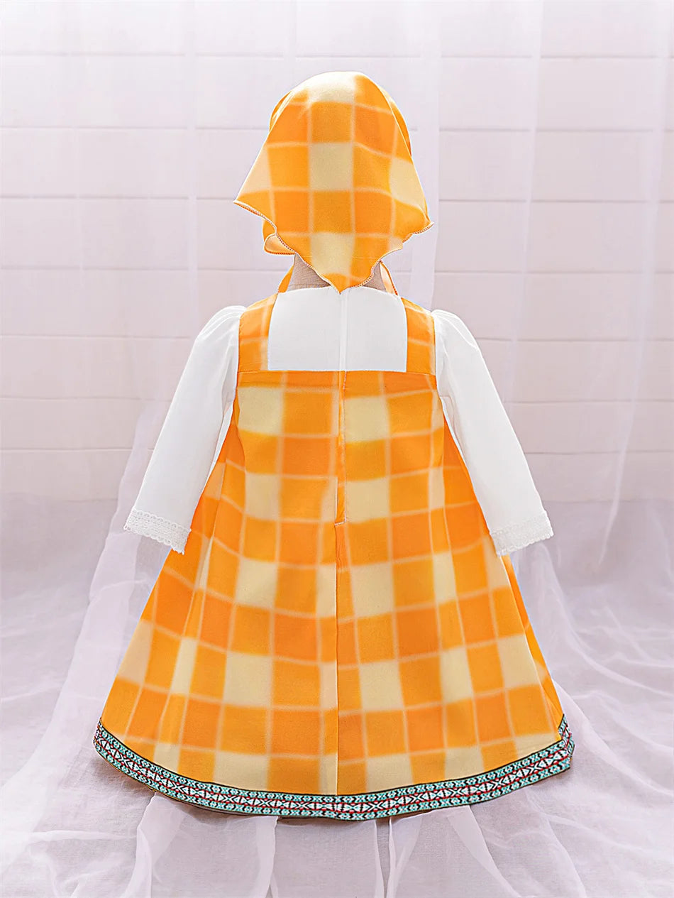 Mädchen Martha Cosplay Prinzessin Kleid Kleinkind Cartoon Bär Bühne Leistung Kleidung Kinder Karneval Party Maskerade Kleidung