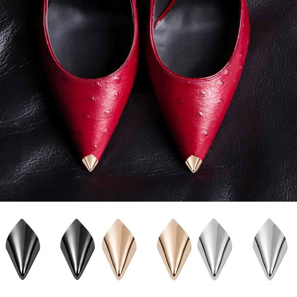 1 Pairs Metal High Heels Tip Cap Women Shoe Pointed Protector Elegant Shoe Repair Accessories Anti Wear Shoe Clips for Ladies.