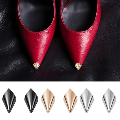 1 Pairs Metal High Heels Tip Cap Women Shoe Pointed Protector Elegant Shoe Repair Accessories Anti Wear Shoe Clips for Ladies.