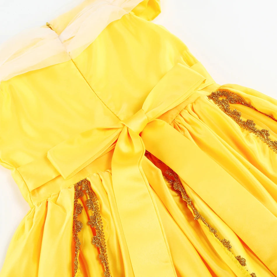 Belle Cosplay Prinzessin Kleid Mädchen Geburtstag Charme Kostüm Kinder Karneval Party Bühne Leistung Vestido Kinder Disguise Kleid.