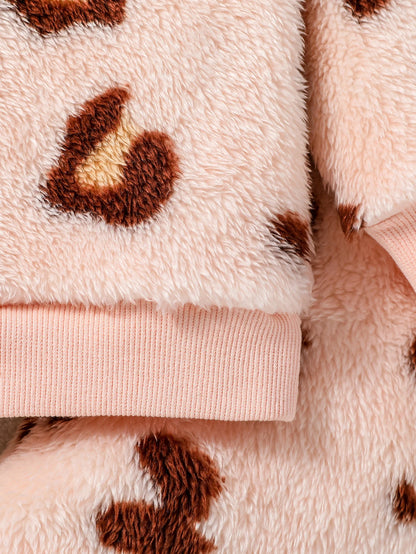 2024 neue Stil 6M-3Y Baby Unisex 2 stück Säuglings/Kleinkind Winter Niedlichen Kleinen Bären Plüsch Pullover Hosen Casual set.