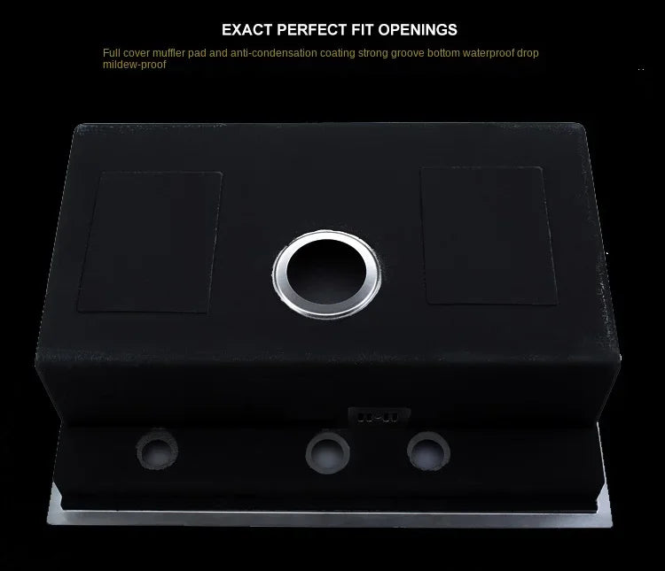 Hidden Stainless Steel Kitchen Sinks Modern Kitchen Accessories with Cover Kitchen Sink Dish Drainer Light Luxury Single Tank L