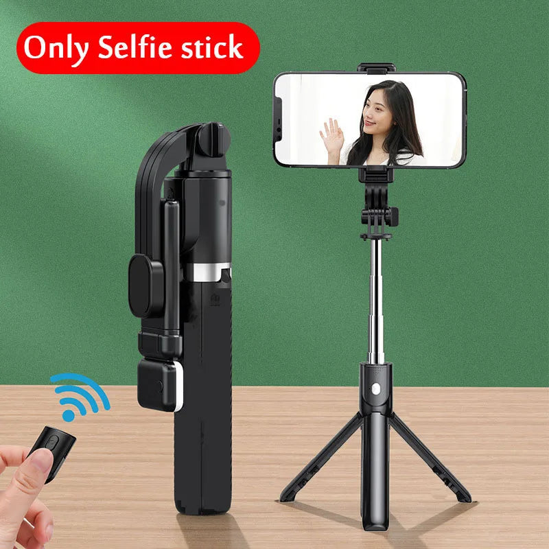 Portable Bluetooth Selfie Stick Retractable Multifunctional 103CM Phone HoldeTripod With Selfie light Wireless Remote Shutter.