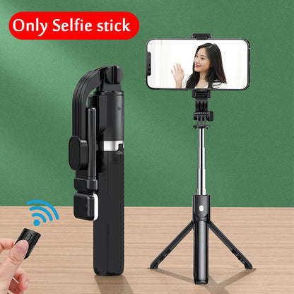 Portable Bluetooth Selfie Stick Retractable Multifunctional 103CM Phone HoldeTripod With Selfie light Wireless Remote Shutter.