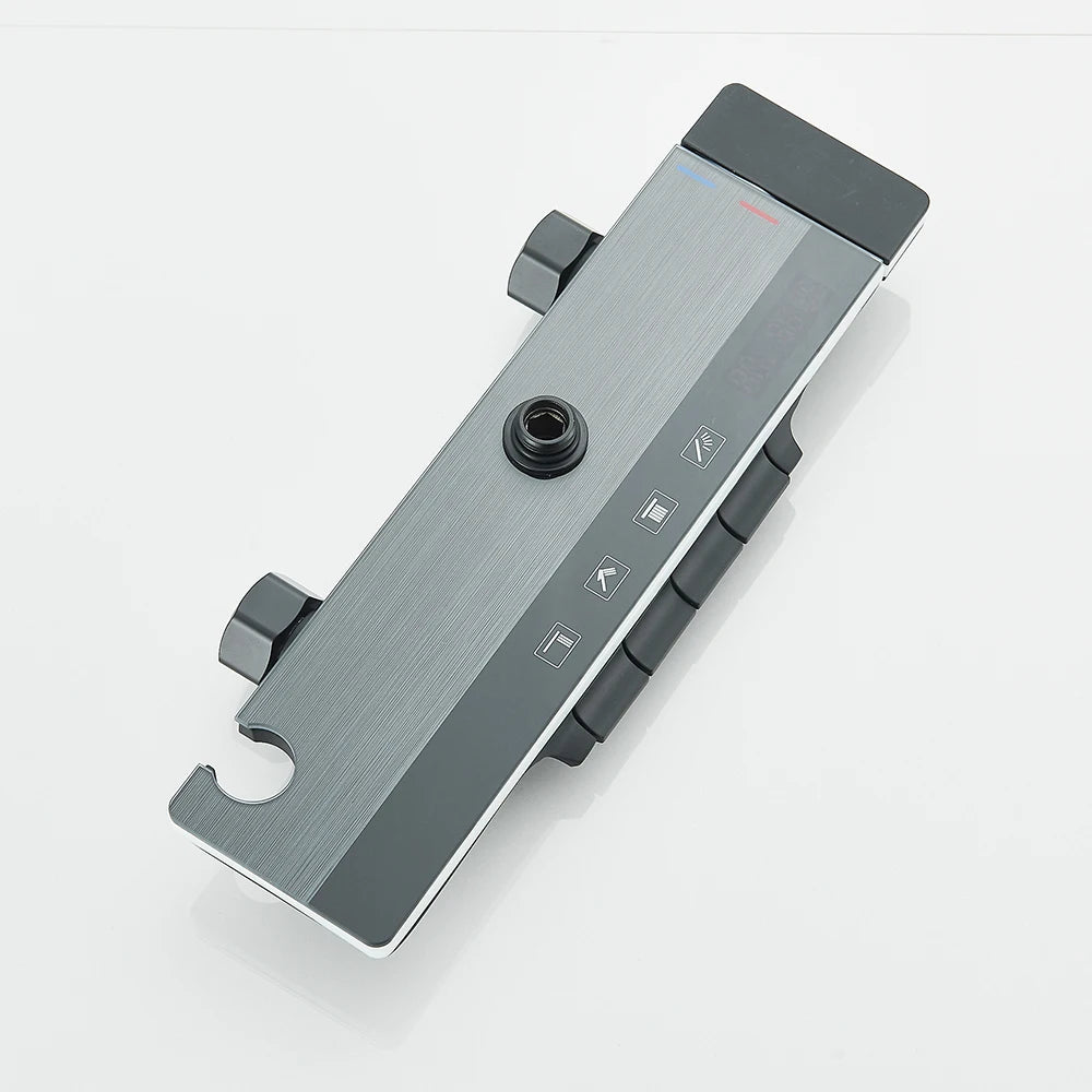 LCD Display Screen Shower Faucet Bathroom Hot Cold Control Background Lights Shower Set Piano Shower System Wall Mounted