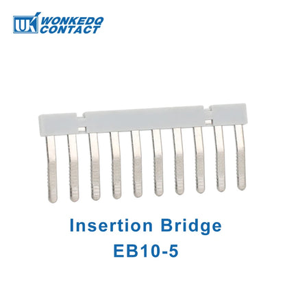 10 Stück MBKKB-2.5 Schraube Doppelstufe DIN-Schienenklemmenblock, 2,5 mm2 Drahtverbinder, universeller Durchgangsstecker 2 Schicht MBKKB2.5