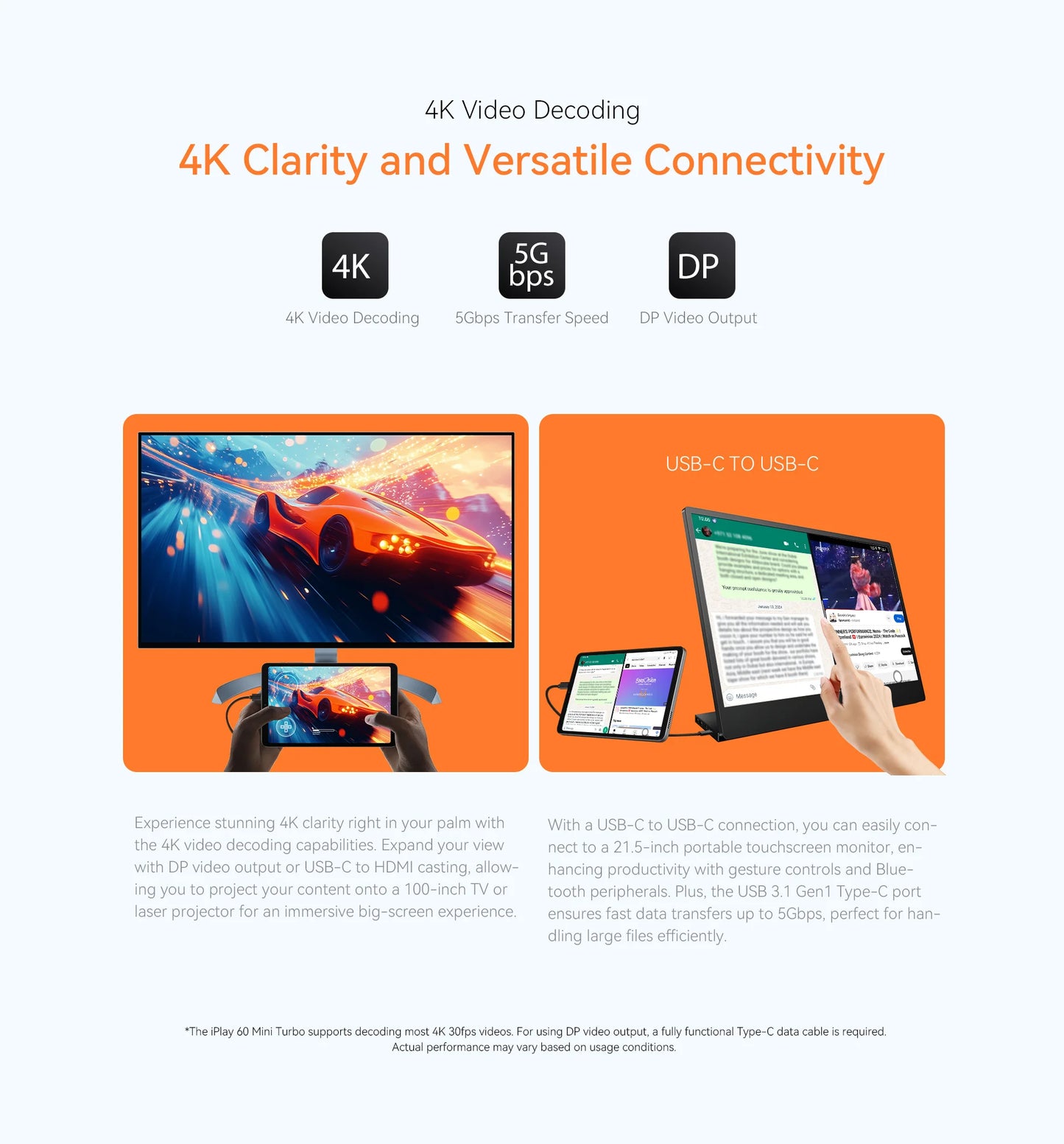 ALLDOCUBE iPlay60 mini Turbo Tablet 8.4" 60Hz Snapdragon 6 Gen1 16GB(8GB+8GB Virtual) RAM 128GB ROM WiFi 5500mAh Android 14.