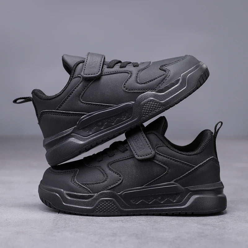 Black Kids Shoes Boys School Sneaker 4 To 12 Years Daily Walking Casual Sneaker Children Sports Shoes for Boy.